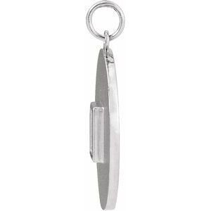 14K White Gold  .07 CT Natural Diamond Disc Pendant