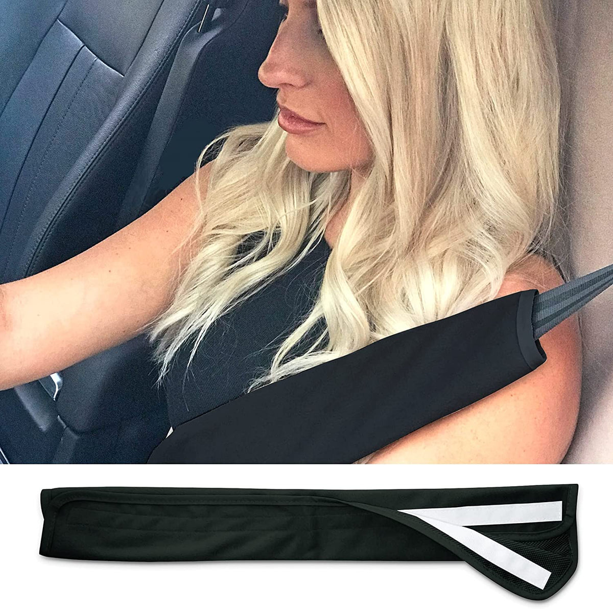 Waterproof Seat Belt Cover - Black