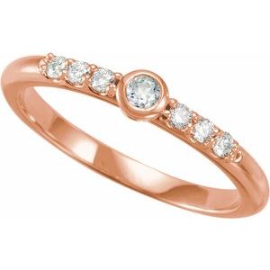 Stackable Bezel-Set Ring