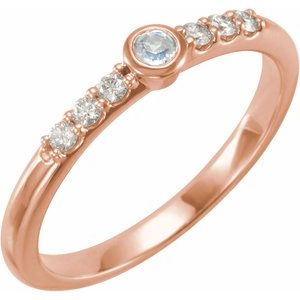Stackable Bezel-Set Ring