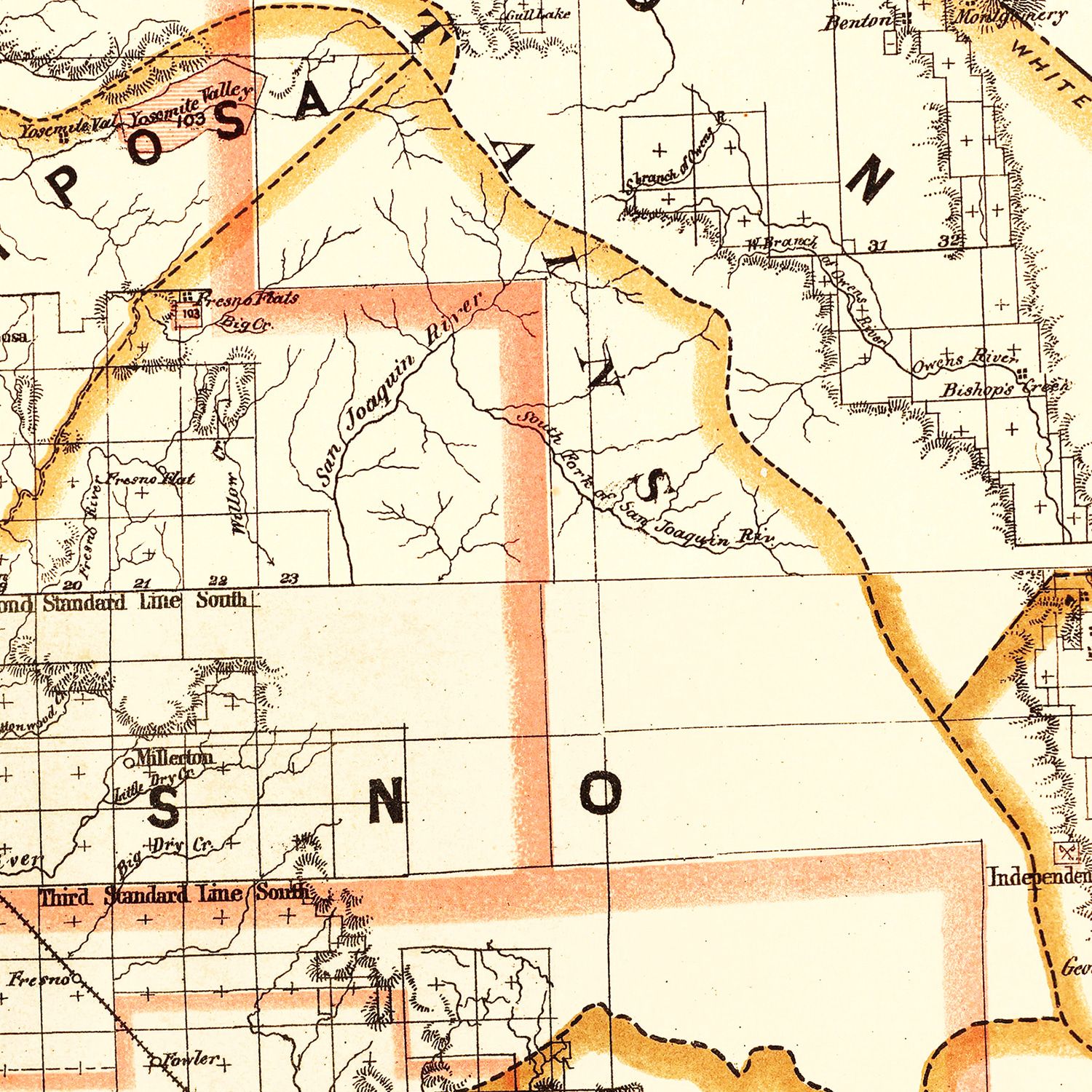 Vintage Map of California 1876