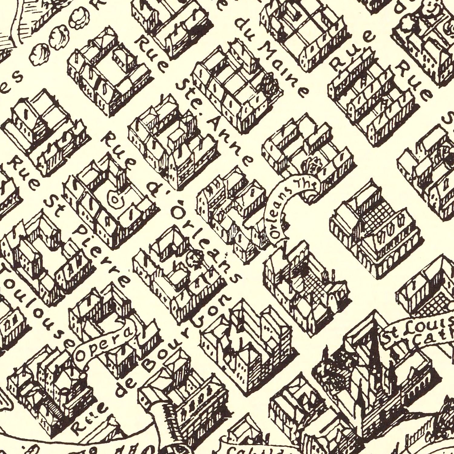 Vintage Map of New Orleans, Louisiana 1930