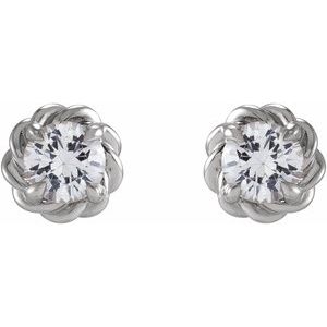 Sterling Silver 1/5 CTW Natural Diamond Claw-Prong Rope Earrings – image 2