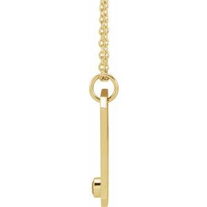 14K Yellow Gold Natural Spessartite Garnet & .01 CTW Natural Diamond Virgo Constellation 16-18" Necklace