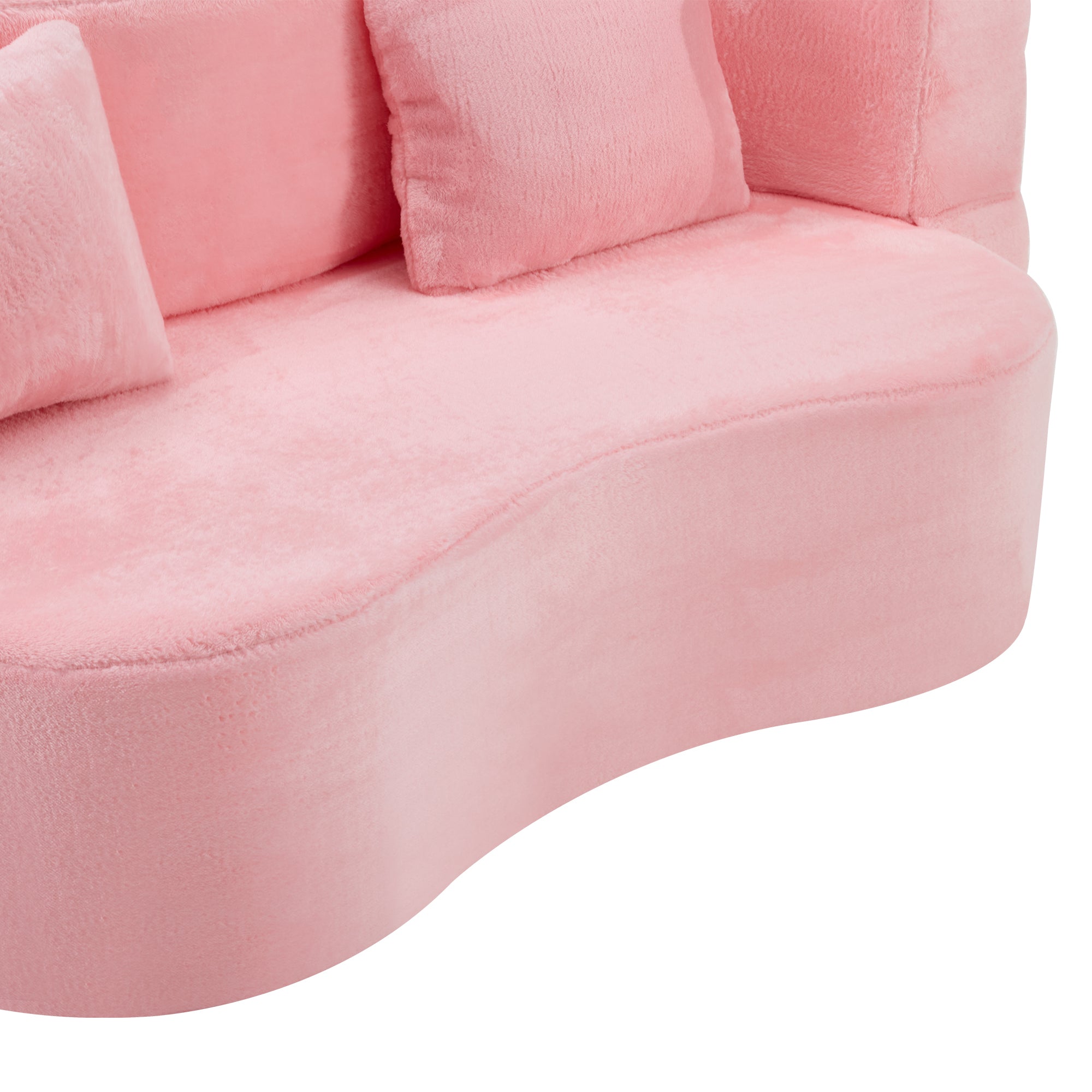 71-inch folding sofa bed, chenille futon sofa bed, high-density foam convertible sofa bed, folding floor sofa bed for living room, guest room, bedroom, pink