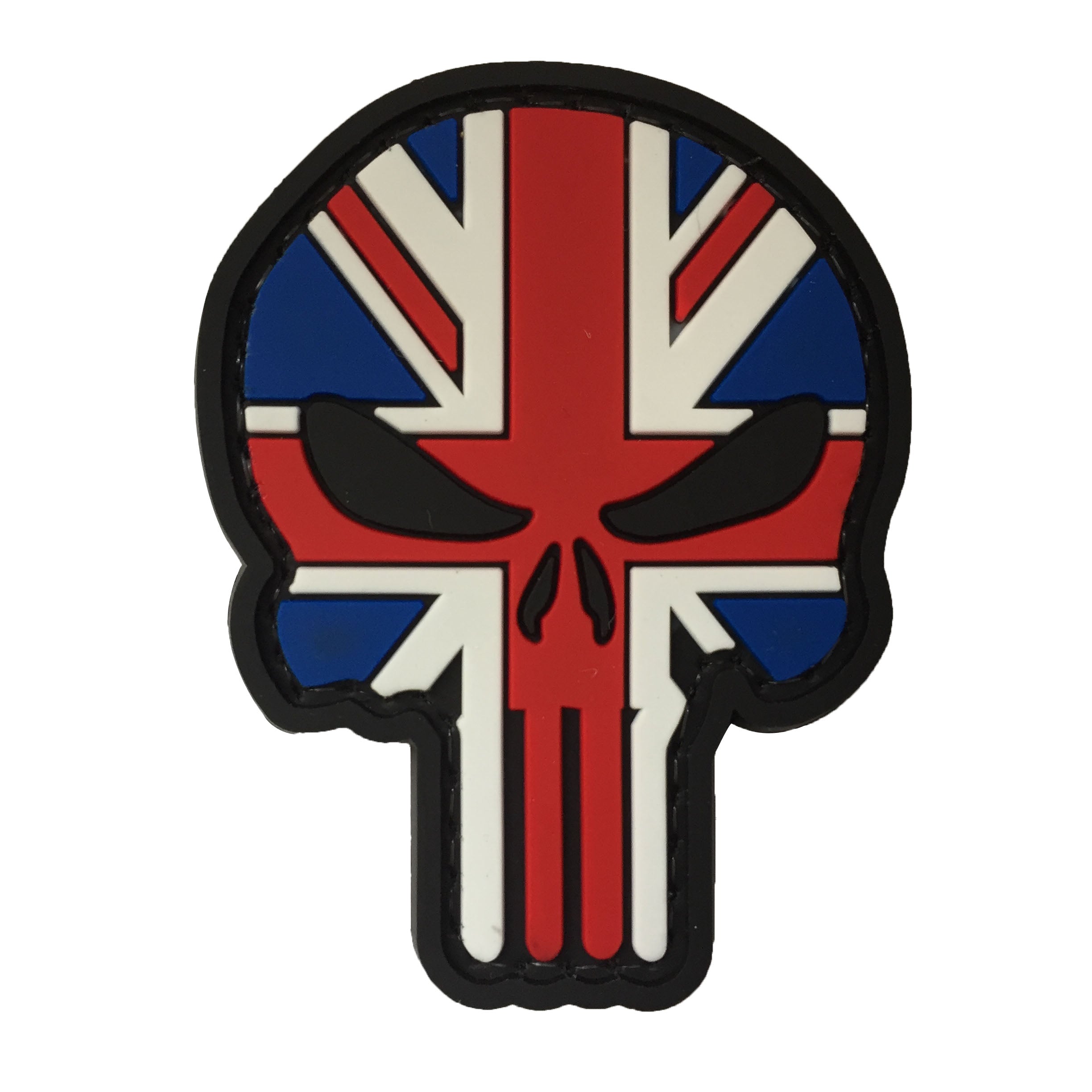 Skull UK Flag PVC Patch