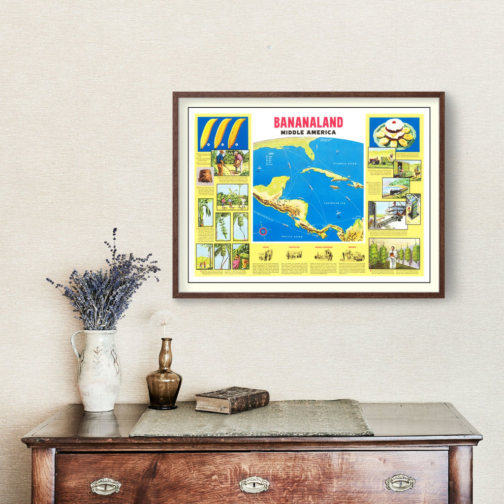 Vintage Map of Bananaland, 1958