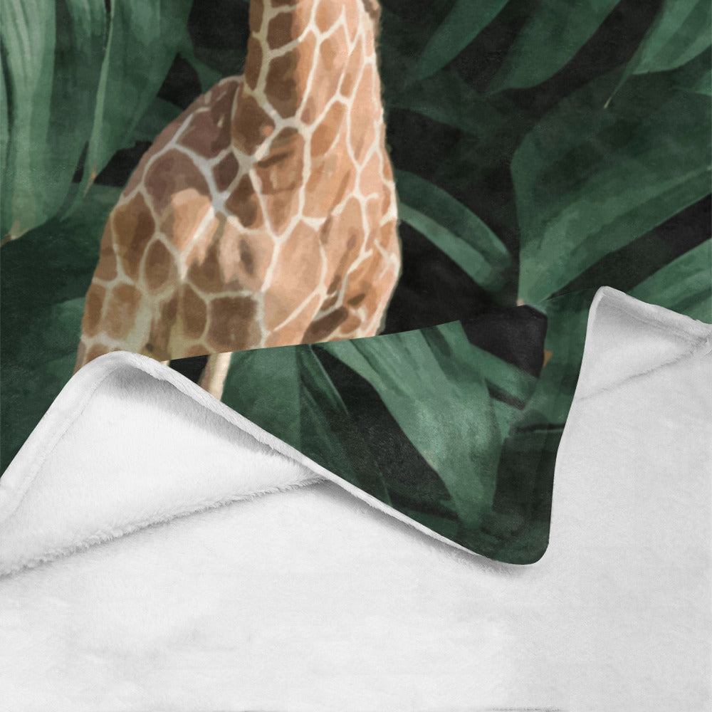 Tall Giraffe Ultra-Soft Micro Fleece Blanket 40" x 50" (Made in USA)