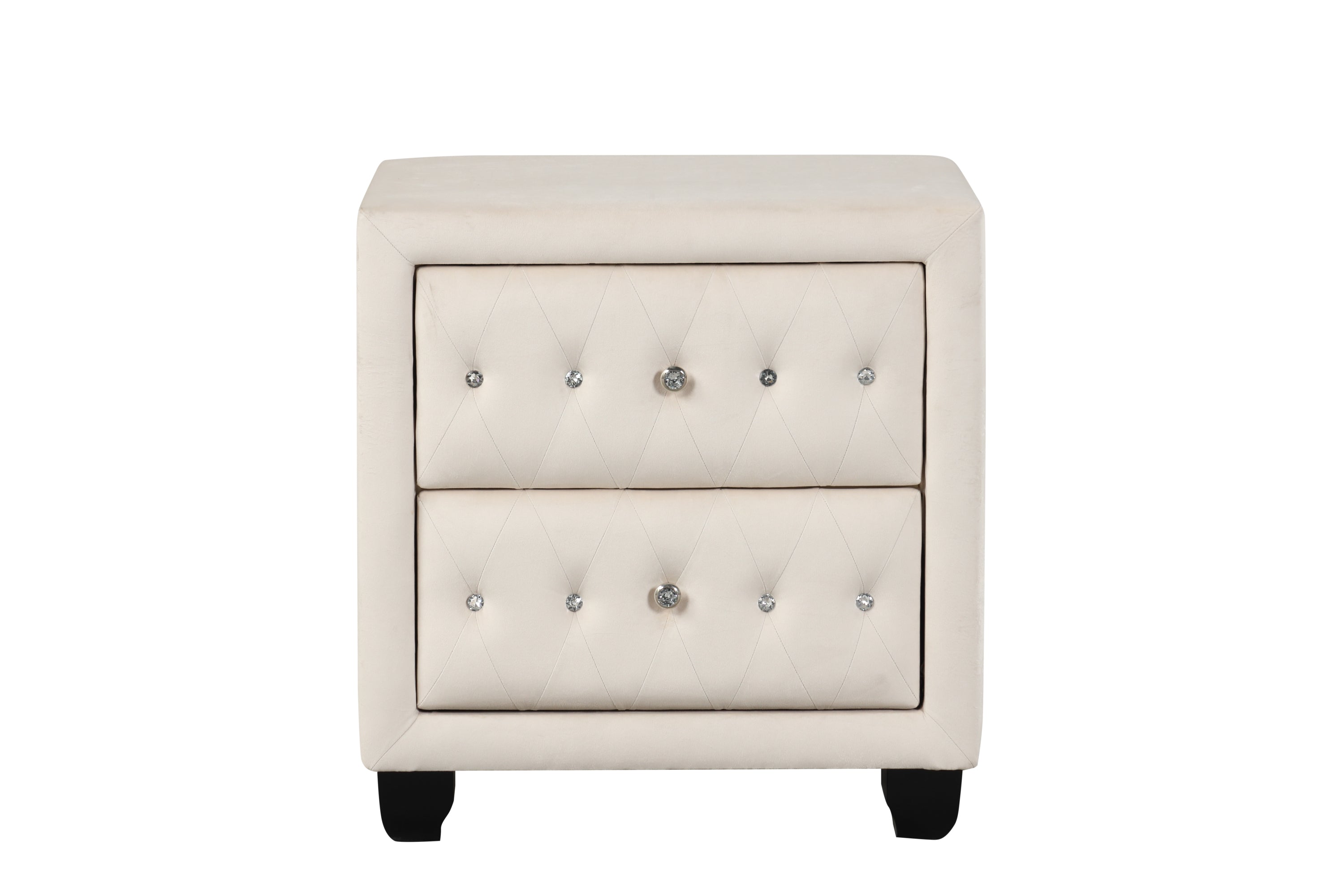 Modern Style Queen 5PC  Bedroom Set with USB Ports & Made with Wood in Cream(CA INVENTORY)