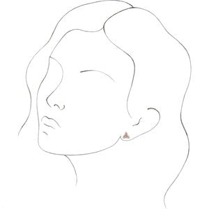 14K Yellow Gold Accented Celtic-Inspired Trinity Earring Mounting – image 2