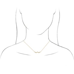 14K Rose Gold 1/3 CTW Natural Diamond Bar 16" Necklace