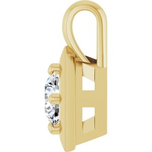14K Yellow Gold 4.4 mm Round Charm/Pendant Mounting – image 5