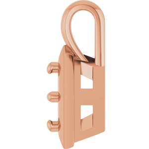 18K Rose Gold 4.4 mm Round Charm/Pendant Mounting – image 6