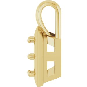 14K Yellow Gold 4.4 mm Round Charm/Pendant Mounting – image 6