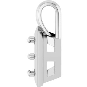 14K White Gold 4.4 mm Round Charm/Pendant Mounting – image 6