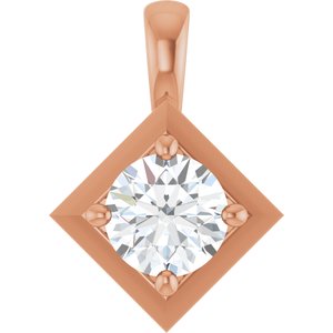 10K Rose Gold 5.2 mm Round Charm/Pendant Mounting