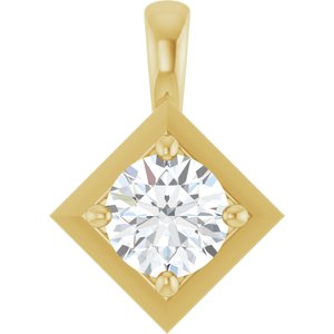 10K Yellow Gold 5.2 mm Round Charm/Pendant Mounting