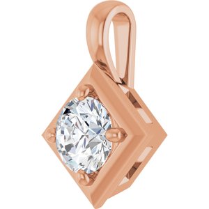 10K Rose Gold 5.2 mm Round Charm/Pendant Mounting – image 3