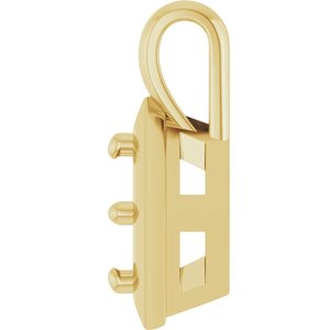 18K Yellow Gold 5.2 mm Round Charm/Pendant Mounting – image 6