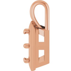14K Rose Gold 5.2 mm Round Charm/Pendant Mounting – image 6