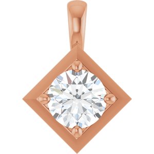 10K Rose Gold 6 mm Round Charm/Pendant Mounting
