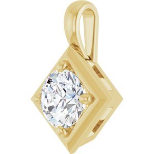 18K Yellow Gold 6 mm Round Charm/Pendant Mounting – image 3