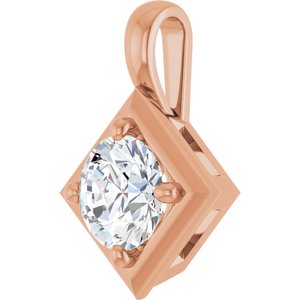 14K Rose Gold 6 mm Round Charm/Pendant Mounting – image 3