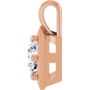 14K Rose Gold 6 mm Round Charm/Pendant Mounting – image 5