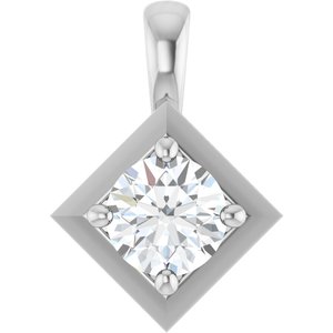 Platinum 4.8 mm Round Charm/Pendant Mounting