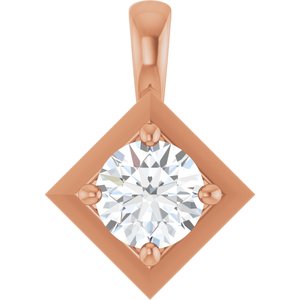 10K Rose Gold 4.8 mm Round Charm/Pendant Mounting