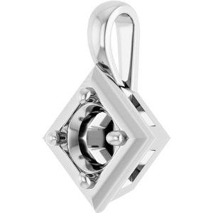 Sterling Silver 4.8 mm Round Charm/Pendant Mounting – image 4