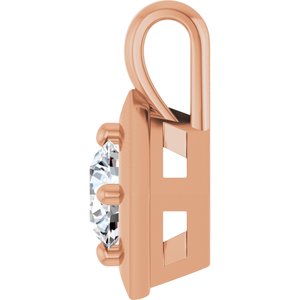 10K Rose Gold 4.8 mm Round Charm/Pendant Mounting – image 5