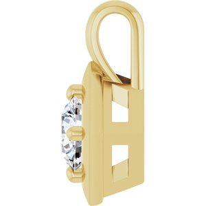 10K Yellow Gold 4.8 mm Round Charm/Pendant Mounting – image 5