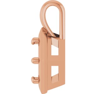 10K Rose Gold 5.5 mm Round Charm/Pendant Mounting – image 6
