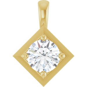 14K Yellow Gold 5.8 mm Round Charm/Pendant Mounting