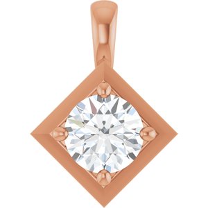 10K Rose Gold 5.8 mm Round Charm/Pendant Mounting