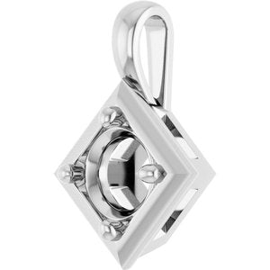 Platinum 5.8 mm Round Charm/Pendant Mounting – image 4