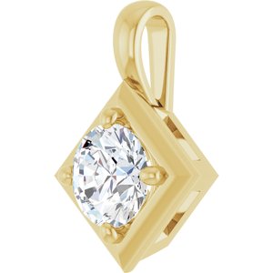 10K Yellow Gold 5.8 mm Round Charm/Pendant Mounting – image 3
