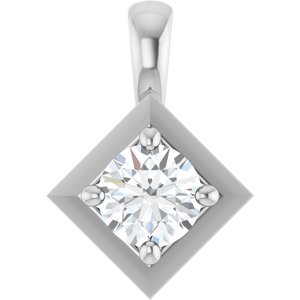 Sterling Silver 4.1 mm Round Charm/Pendant Mounting