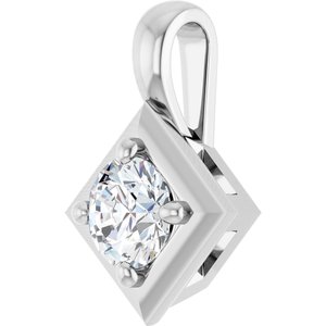 Sterling Silver 4.1 mm Round Charm/Pendant Mounting – image 3
