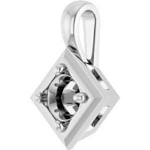 Sterling Silver 4.1 mm Round Charm/Pendant Mounting – image 4