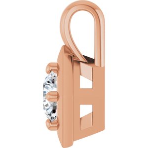 10K Rose Gold 4.1 mm Round Charm/Pendant Mounting – image 5