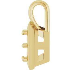 14K Yellow Gold 4.1 mm Round Charm/Pendant Mounting – image 6