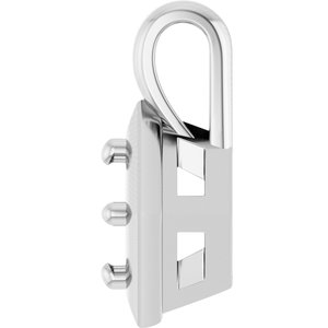 Continuum Sterling Silver 4.1 mm Round Charm/Pendant Mounting – image 6