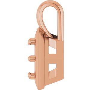 18K Rose Gold 4.1 mm Round Charm/Pendant Mounting – image 6