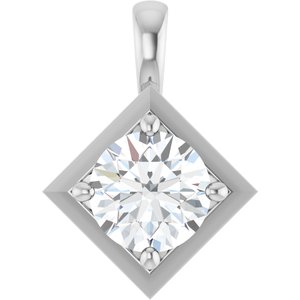 Continuum Sterling Silver 7.4 mm Round Charm/Pendant Mounting