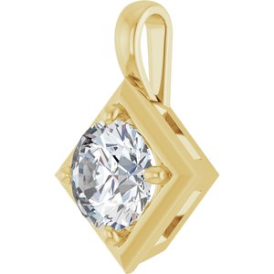 10K Yellow Gold 7.4 mm Round Charm/Pendant Mounting – image 3