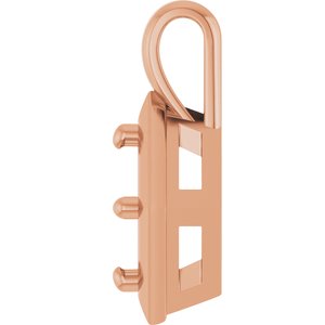 10K Rose Gold 7 mm Round Charm/Pendant Mounting – image 6