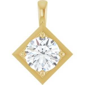 14K Yellow Gold 8 mm Round Charm/Pendant Mounting