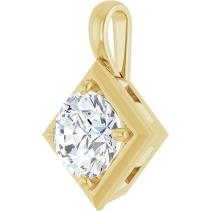 18K Yellow Gold 8 mm Round Charm/Pendant Mounting – image 3
